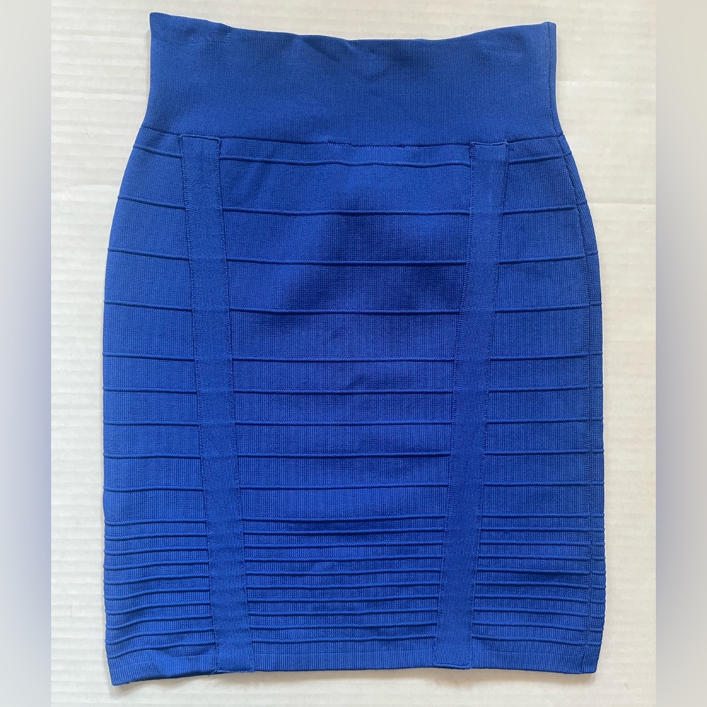 Rock & Republic blue bandage mini skirt stretchy Y2K size XS